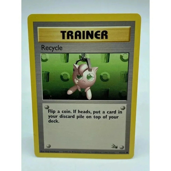 Recycle 61/62 Trainer Fossil Set Non-Holo Vintage 1999 Pokemon TCG LP - Picture 1 of 6